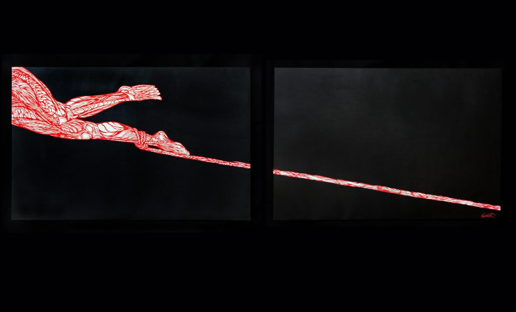 l-aiglon-tableau-diptyque-marie-catherine-arrighi-série-anatomie pour le-rouge-et-le-noir--extrait--livre-aiglon-edmond-rostand