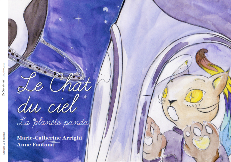 Le Chat du Ciel- La Planete Panda- livre pour enfant de 6 ans-couverture illustrée - livre à personnaliser avec prénom